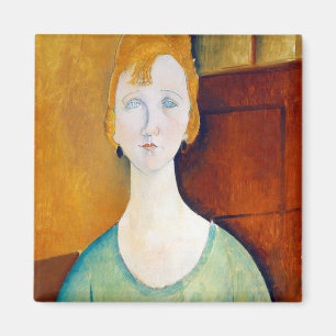Girl in a Green Blouse, Modigliani Magnet