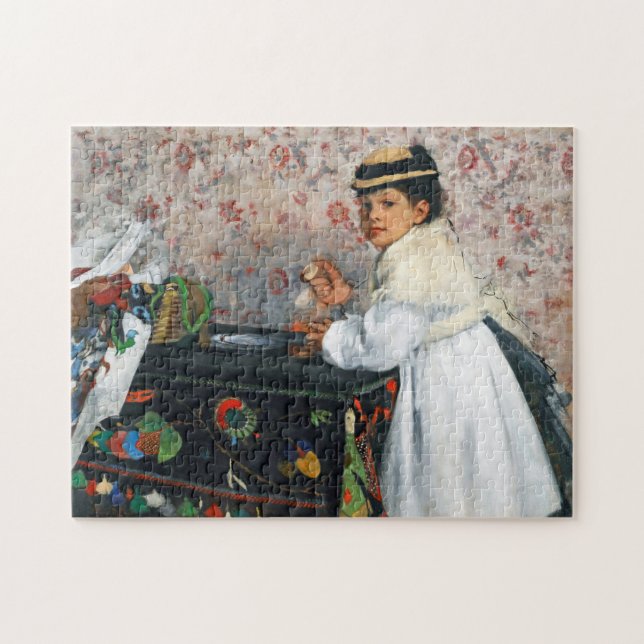 Girl in a Hat, Edgar Degas Jigsaw Puzzle (Horizontal)