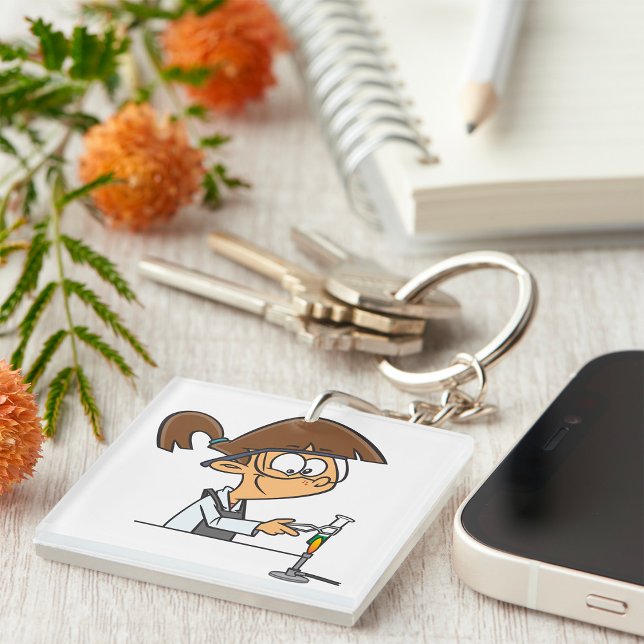 Girl In A Laboratory Key Ring (Creator Uploaded)