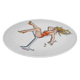 Girl in a Martini Glass Cutting Boards