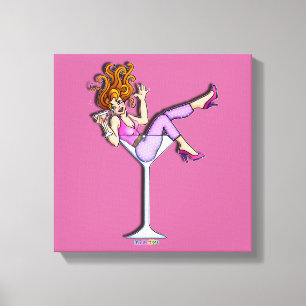 GIRL IN A MARTINI GLASS Gallery Wrapped Canvas