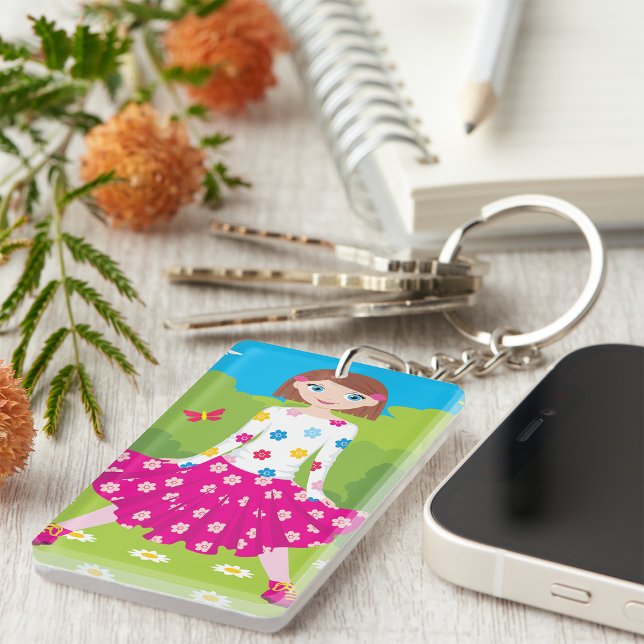 Girl In A Park Keychain (Creator Uploaded)