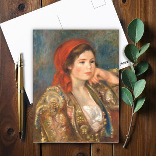 Girl in a Spanish Jacket, Renoir Postcard