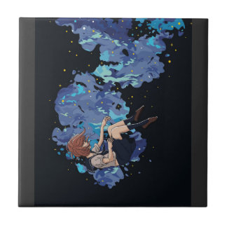 Girl in a Vacuum Tile