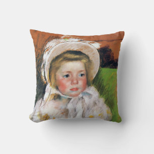 Girl in a White Bonnet, Mary Cassatt Cushion