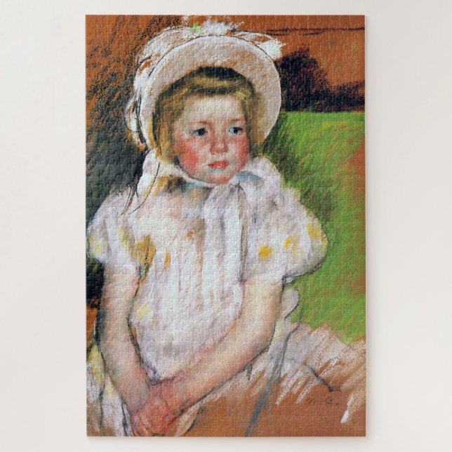 Girl in a White Bonnet, Mary Cassatt Jigsaw Puzzle (Vertical)