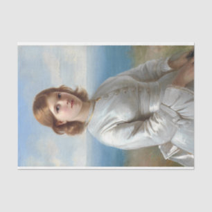 Girl in a White Silk Dress for Holy Communion Tissue Paper
