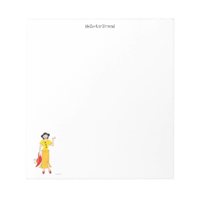Girl in a Yellow Dress Notepad (Front)