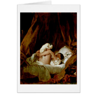 Girl In Bed With A Dog By Jean-Honore Fragonard