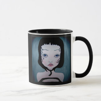 Girl in black mugg mug
