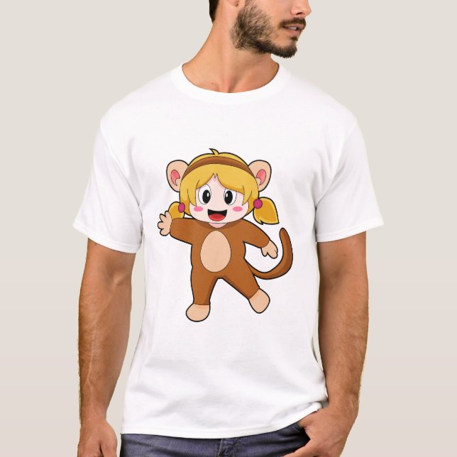 Girl in Costume as Monkey T-Shirt (Front)