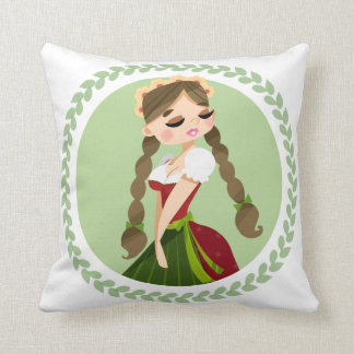 Girl in Dirndl Cushion