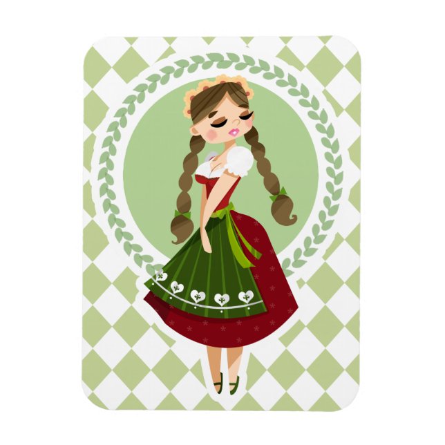 Girl in Dirndl Magnet (Vertical)