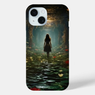 Girl in Fantasy Tunnel iPhone 15 Case