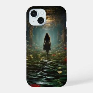 Girl in Fantasy Tunnel iPhone 15 Case