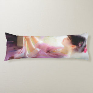 Girl in Flower Garden Body Cushion