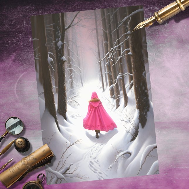 Girl in Forest 6 Decoupage Paper (Creator Uploaded)