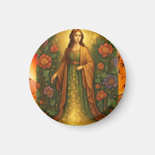 Girl in Garden Magnet (Front)