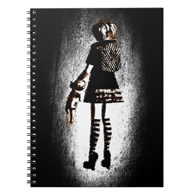 Girl in Goth Spiral Notebook (Front)