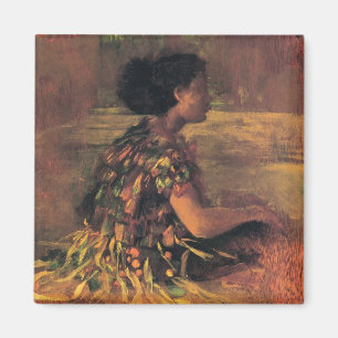 'Girl in Grass Dress' - John LaFarge Magnet