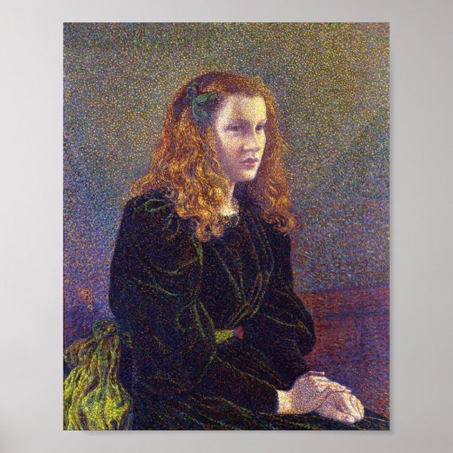 Girl in Green (by Theo van Rysselberghe) Poster (Front)