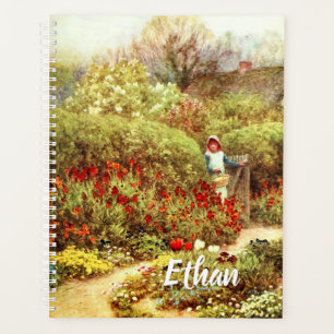 Girl in Luscious Victorian Garden Planner