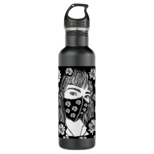 Girl in mask Stainless Steel Water Bottle