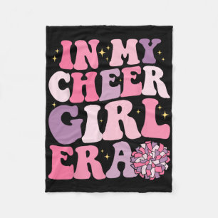 Girl In My Cheer Girl Era Cheerleader Cheerleading Fleece Blanket