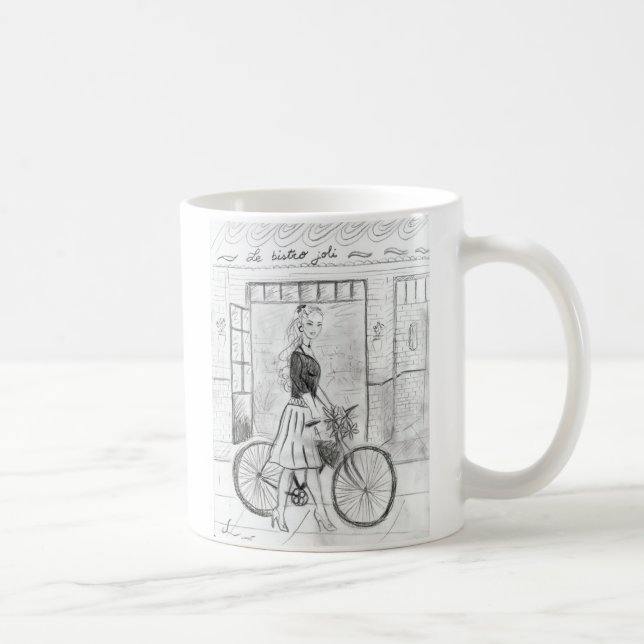 girl in Paris Coffee Mug (Right)