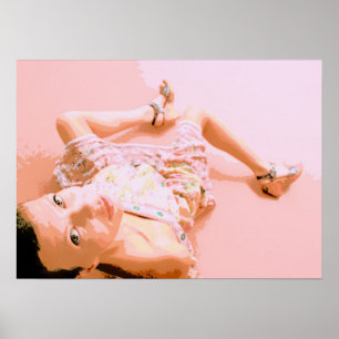 Girl in pink poster