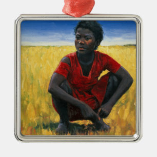 Girl in Red 1992 Metal Tree Decoration
