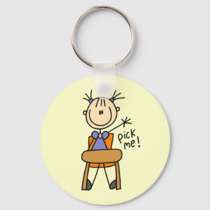 Girl in School Key Ring