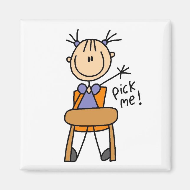 Girl in School Magnet (Front)