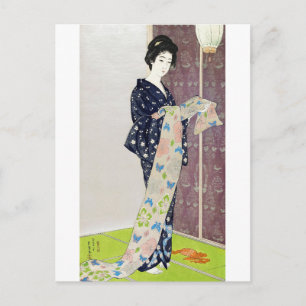 Girl in Summer Costume, Goyō Hashiguchi Postcard