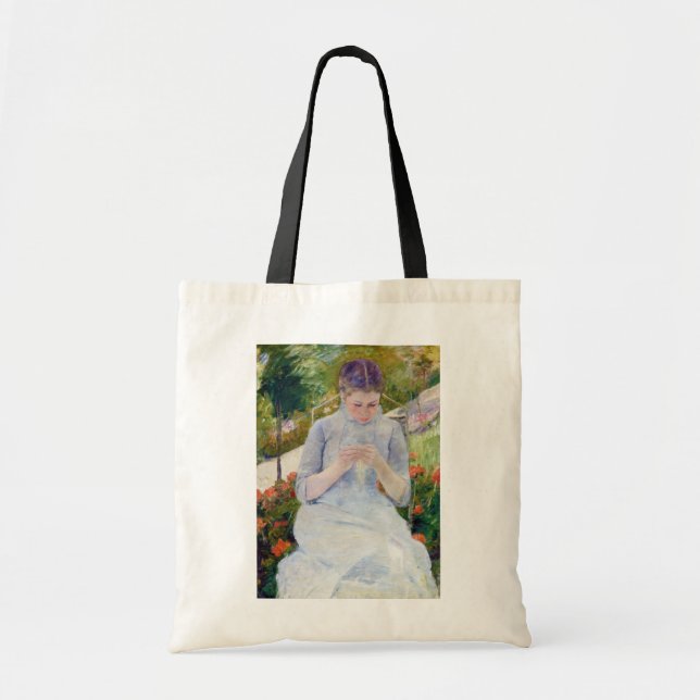 Girl in the Garden, Mary Cassatt Tote Bag (Front)