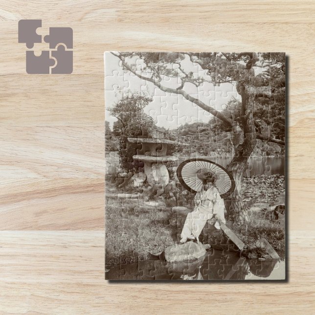 Girl in the Japanese Zen Garden Jigsaw Puzzle (Creator Uploaded)