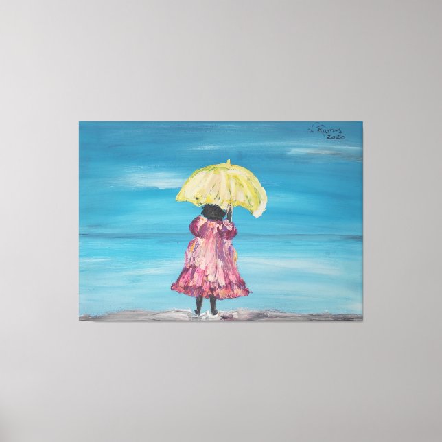 Girl in the Rain Canvas Print (Front)
