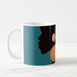 girl in the tropic. Beautiful African woman. Black Coffee Mug