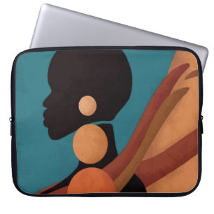 girl in the tropic. Beautiful African woman. Black Laptop Sleeve