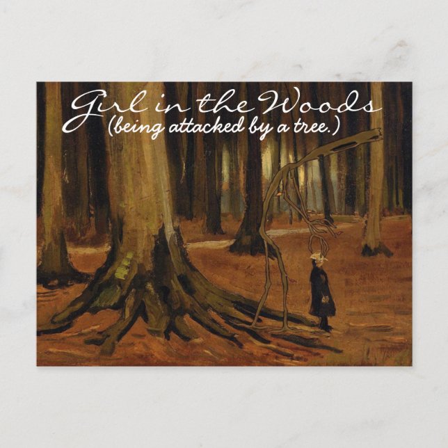 'Girl in the Woods' Postcard (Front)