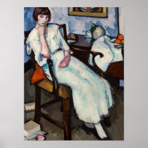 Girl in White, 1920 by Samuel John Peploe Poster