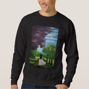 Girl in White Dress Sweatshirt