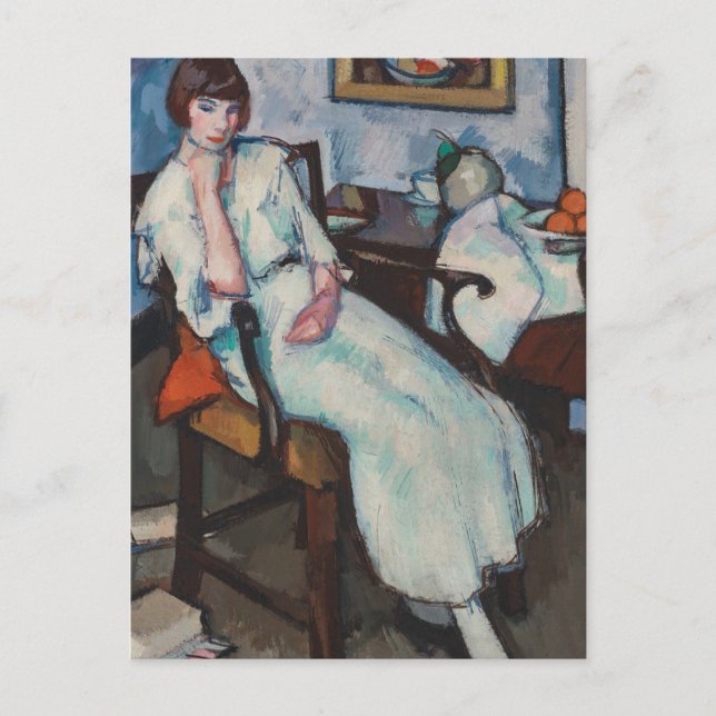Girl in White | Samuel John Peploe Postcard (Front)