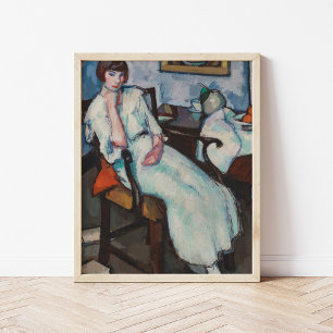Girl in White Samuel John Peploe Poster