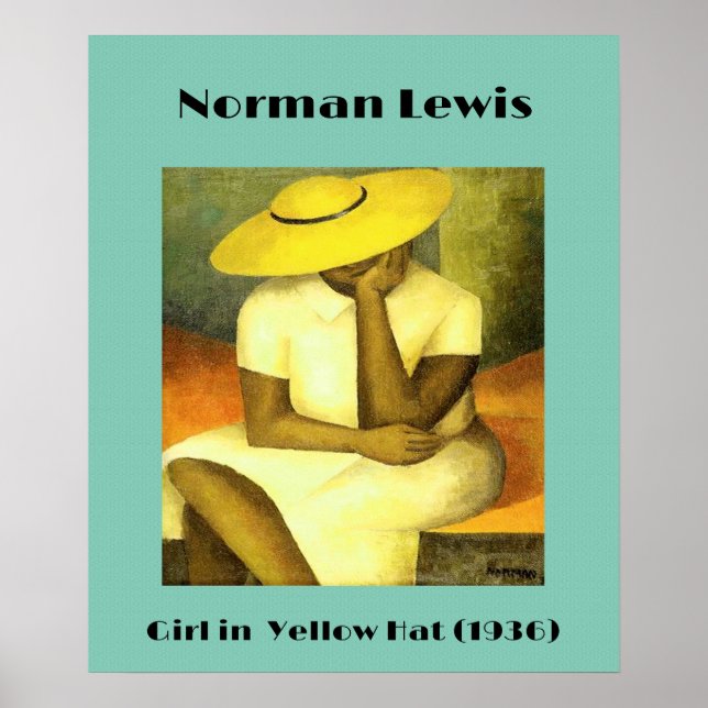 Girl in yellow hat by Norman Lewis (1936) Poster (Front)