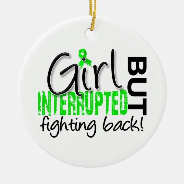 Girl Interrupted 2 Lyme Disease Ceramic Tree Decoration (Front)