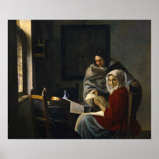 Girl Interrupted at Her Music — Vermeer Poster