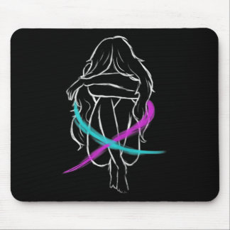 Girl Is Crying Introvert Suicide Prevention Awaren Mouse Pad