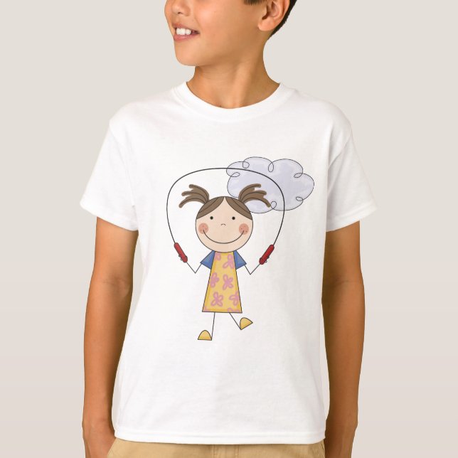 Girl Jumping Rope  T-shirts and Gifts (Front)