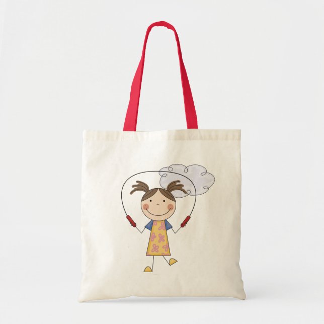 Girl Jumping Rope  T-shirts and Gifts Tote Bag (Front)